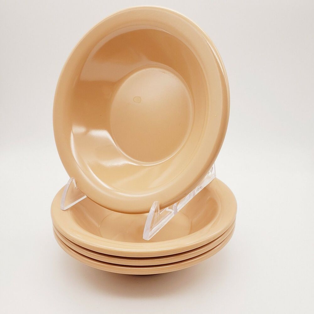 Vtg Arrowhead Bowls Berry Dessert Peach Salmon Pink Melamine Plastic Cafeteria